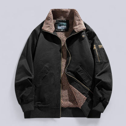 Herren Wollgefütterte warme Jacke – Winddicht & Bequem