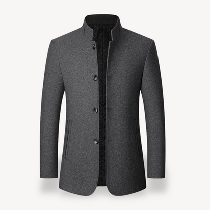 Herren Wollmantel – Lässiger Casual Mantel für Herbst & Winter