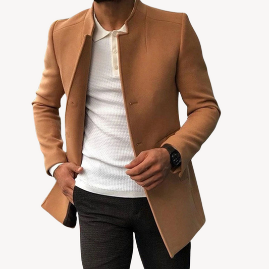 Herren Wollmantel – Slim Fit aus Wollmischung