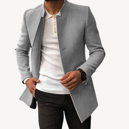Herren Wollmantel – Slim Fit aus Wollmischung
