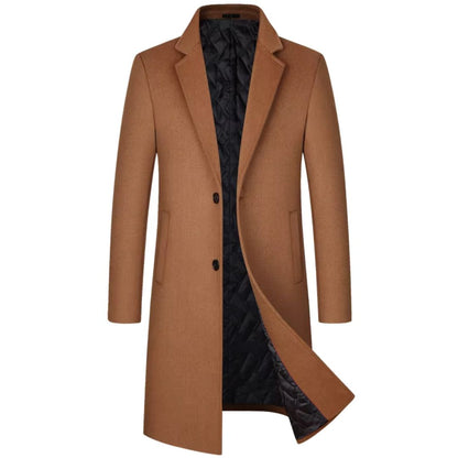 Herren Wollmantel Trenchcoat – Klassisch, Warm & Zeitlos Elegant