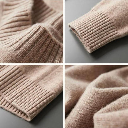 Herren Wollpullover – Premium Strick mit Rundhalsausschnitt