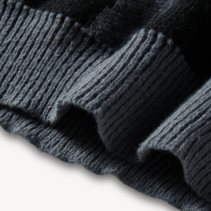 Herren Wollpullover – Strick mit Grafikmuster & Rundhals