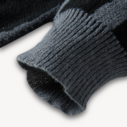 Herren Wollpullover – Strick mit Grafikmuster & Rundhals