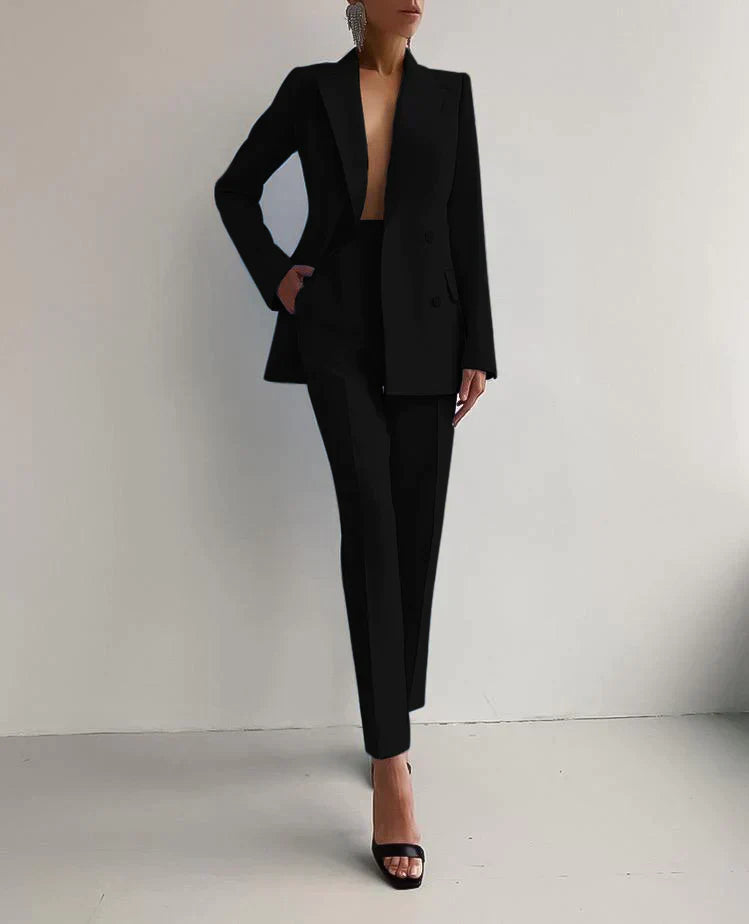 Hosenanzug Damen – Blazer & Hose Set mit taillierter Passform