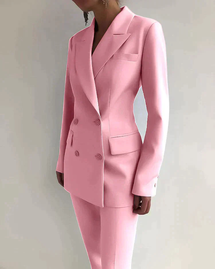 Hosenanzug Damen – Blazer & Hose Set mit taillierter Passform