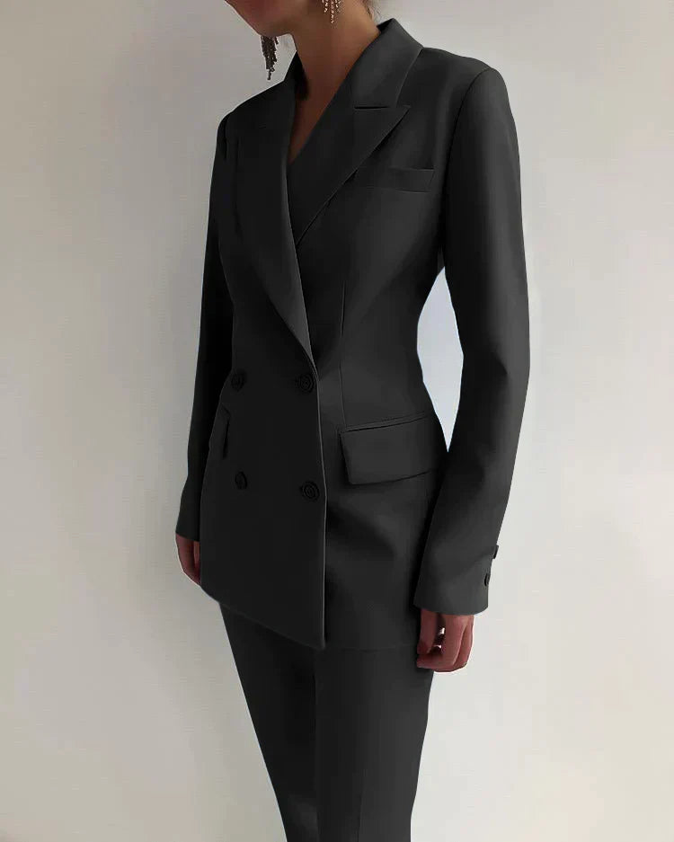 Hosenanzug Damen – Blazer & Hose Set mit taillierter Passform
