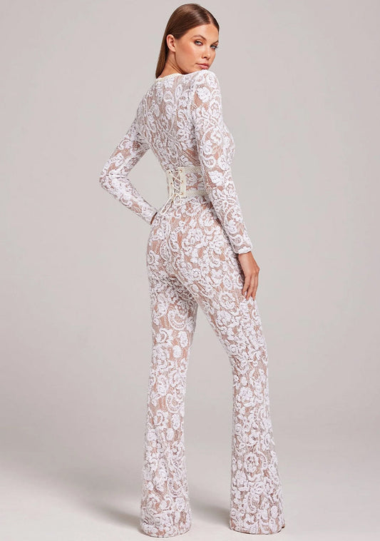 Isidora | Eleganter Spitzen-Jumpsuit für Damen | Feminin, stilvoll & figurschmeichelnd