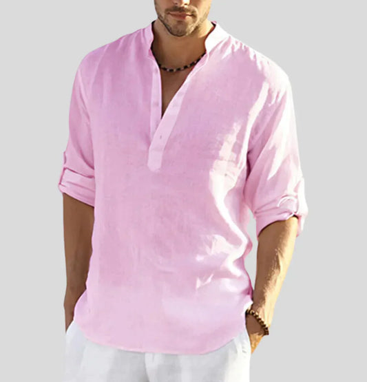 John | Elegant Men's Linen Shirt with Collar | Light, Breathable & Stylish