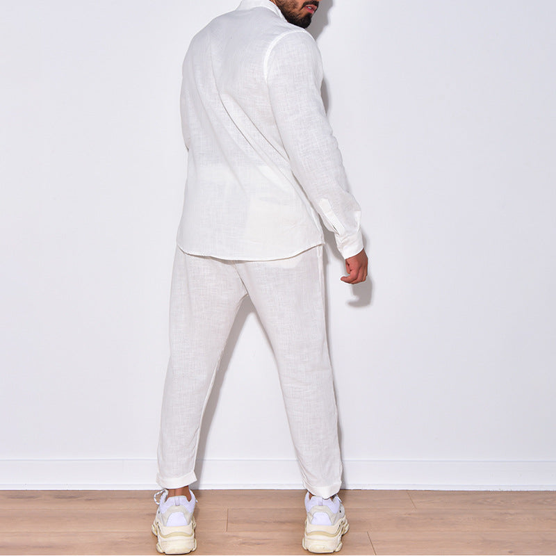 Jonas | Zweiteiliges Herren-Loungewear-Set mit Langarmshirt und Hose