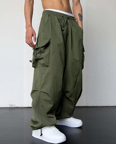 Lenny | Cargohose mit Kordelzug für Herren | Lässige Baggy-Hose mit lockerer Passform