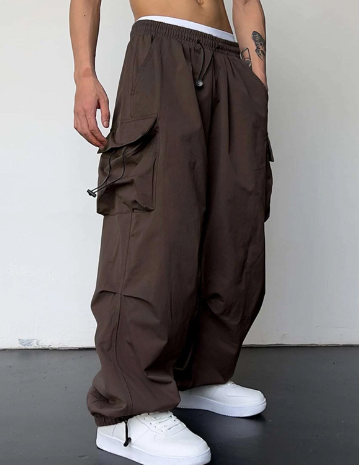 Lenny | Cargohose mit Kordelzug für Herren | Lässige Baggy-Hose mit lockerer Passform