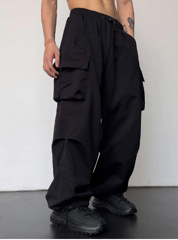 Lenny | Cargohose mit Kordelzug für Herren | Lässige Baggy-Hose mit lockerer Passform