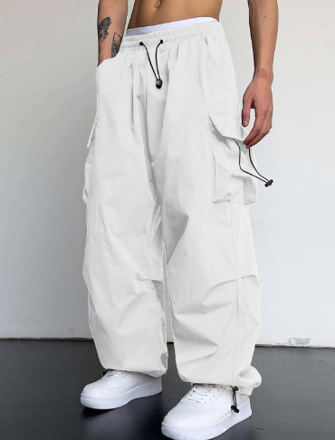 Lenny | Cargohose mit Kordelzug für Herren | Lässige Baggy-Hose mit lockerer Passform
