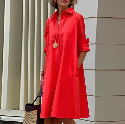 Lisbeth | Damen-Midikleid mit fließendem Schnitt und mühelosem Komfort