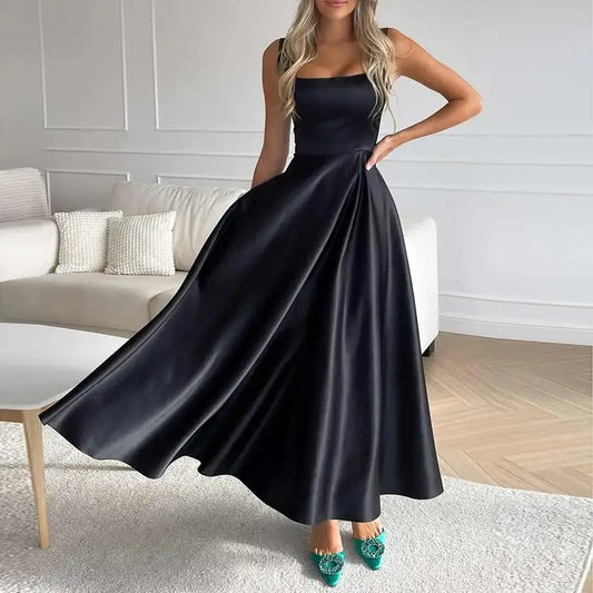 Lumea | Elegantes Damen-Midikleid aus Satin | Stilvoll, fließend & luxuriös