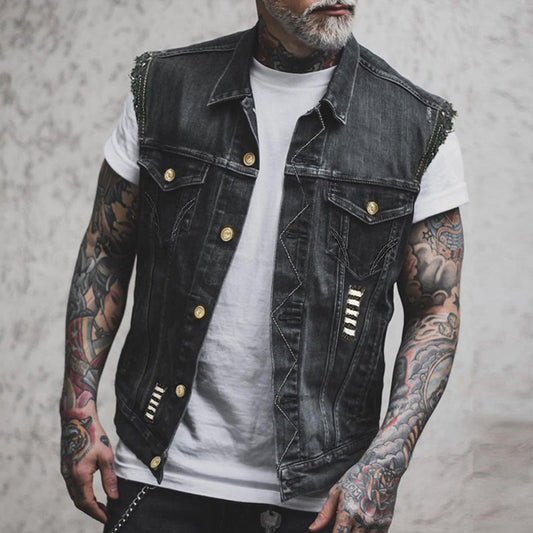 Stylish denim vest for men | Casual, versatile & comfortable
