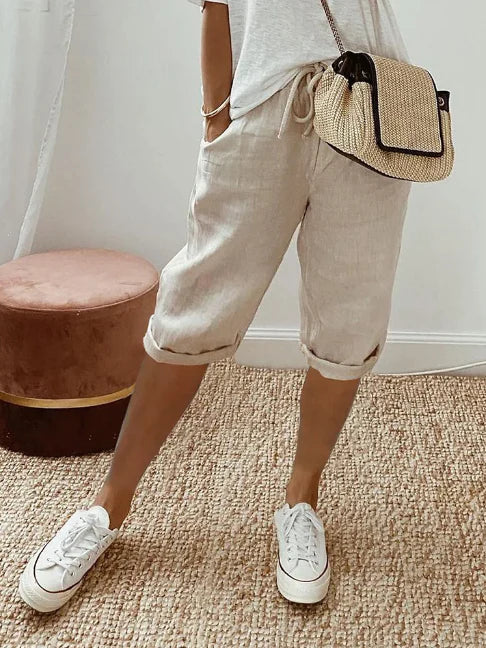 Sydney | Casual solid color pants with side pockets | Stylish, comfortable & versatile