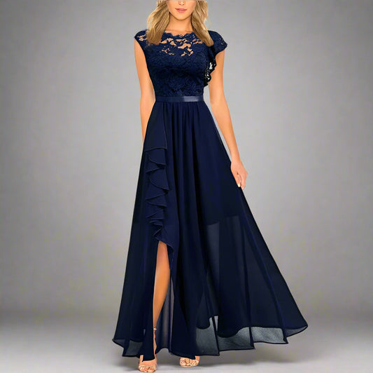 Thalia | Elegantes Damen Maxikleid mit Spitzeneinsätzen | Zeitlos, romantisch & fließend