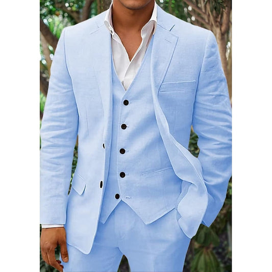 Tobias | Dreiteiliger Herrenanzug mit Blazer, Weste und Hose in klarer Passform