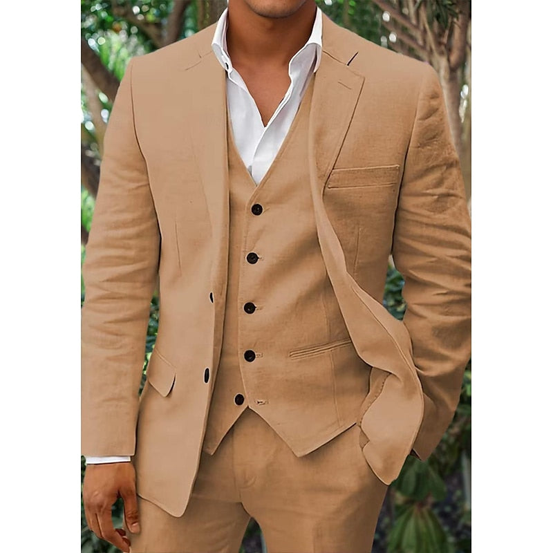 Tobias | Dreiteiliger Herrenanzug mit Blazer, Weste und Hose in klarer Passform